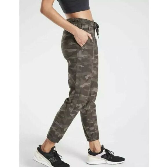 Athleta Farralon Jogger Pants Camouflage Green Taupe Brown - Picture 2 of 15